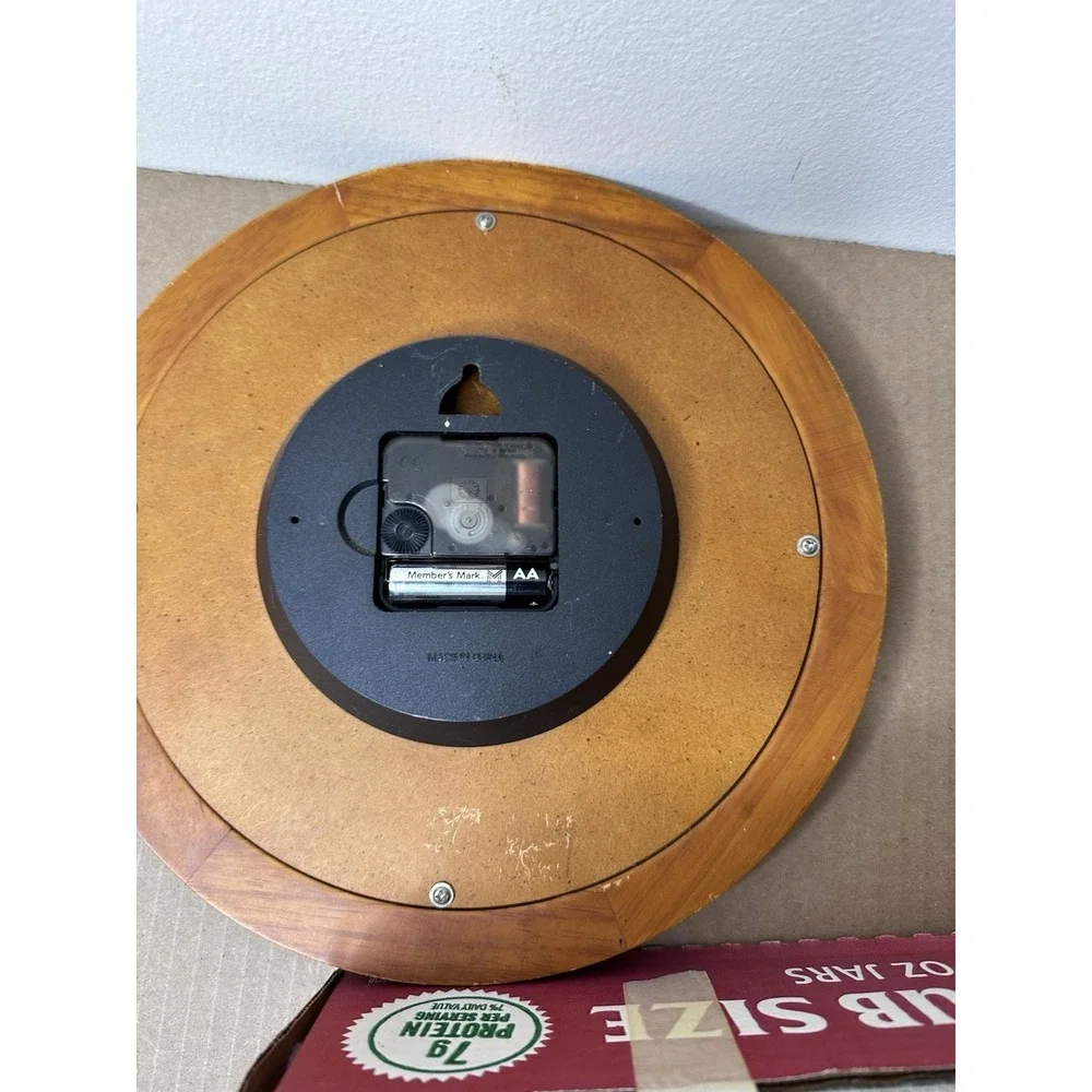 John Deere Tractor Wall Clock 10” Wooden Tested And Working